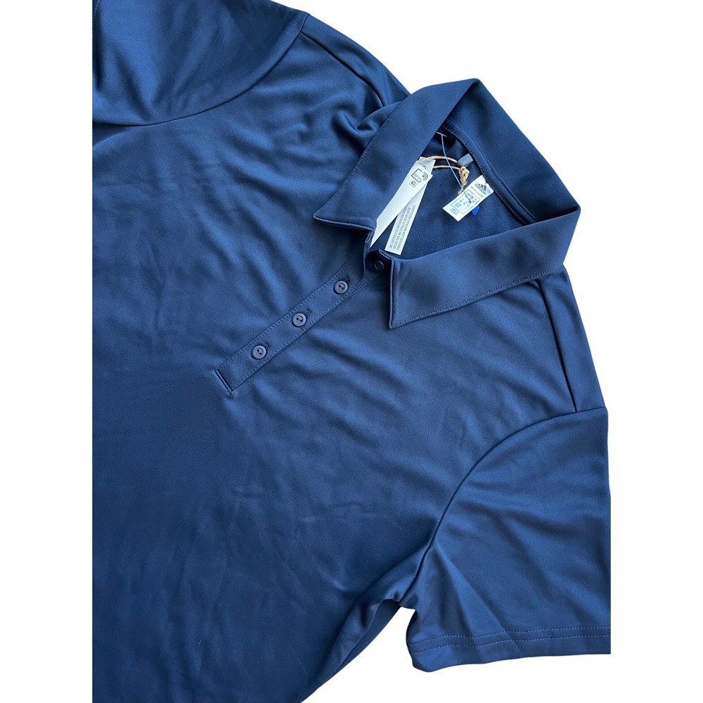 adidas Men's Navy Blue Short Sleeve Polo Tee